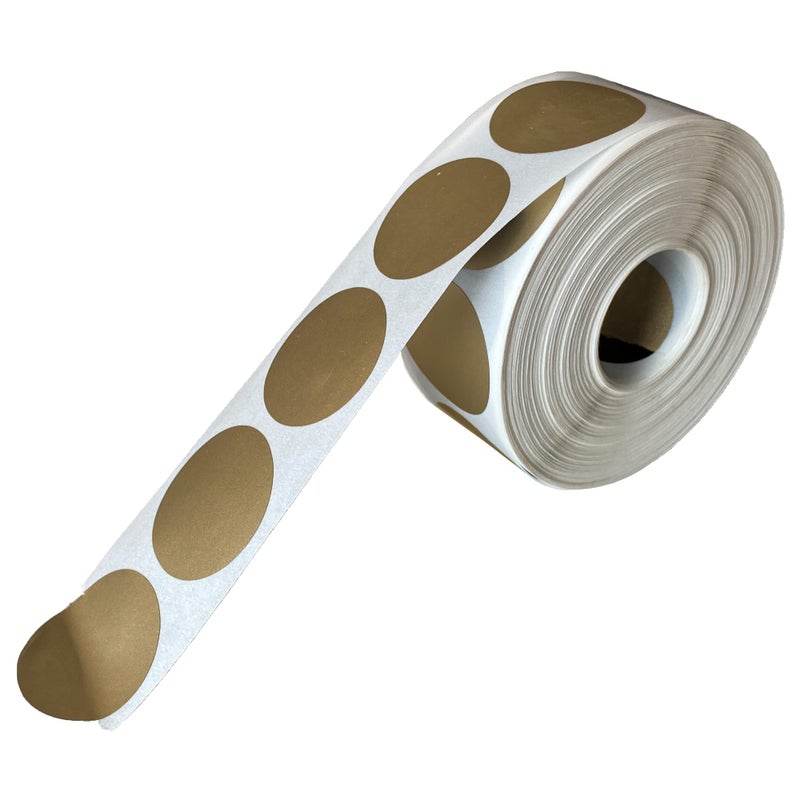 MR-LABEL Mr- Label - 1000 Pieces 1 inch Round Scratch Off Stickers - DIY Stickers for Gender Reveal | Reward Programs | Scratch Tickets (Gold) - Image 1